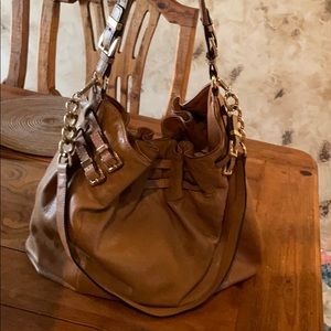 Michael Michael Kors camel leather shoulder bag